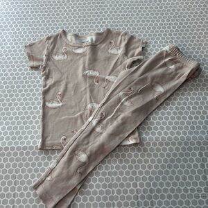 Carter's Swan Print Pajama Set - Light Pink